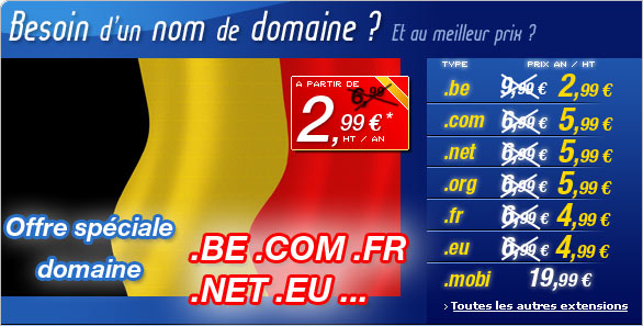 Engregistrer votre nom de domaine.