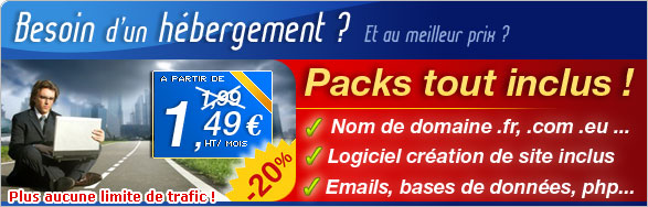 La meilleure offre d'hebergement web.