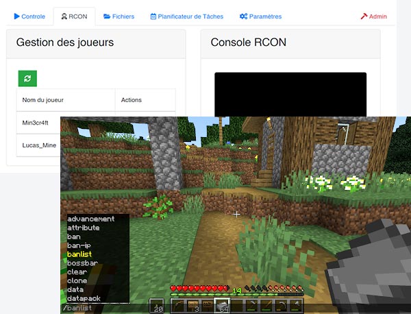 Administrer des Serveurs de Jeu sur son Serveur Minecraft