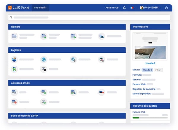 Panneau de contrôle efficace LWS Panel