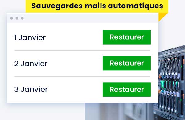 Sauvegardes emails journalières