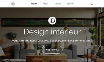 Template site design interieur